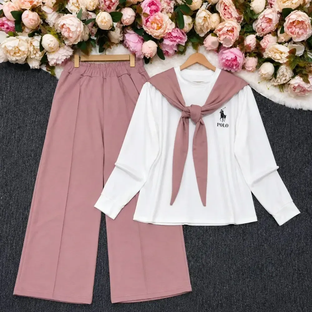 ست شالدار polo گلکسی نخ پنبه فری سایز 38 تا 48