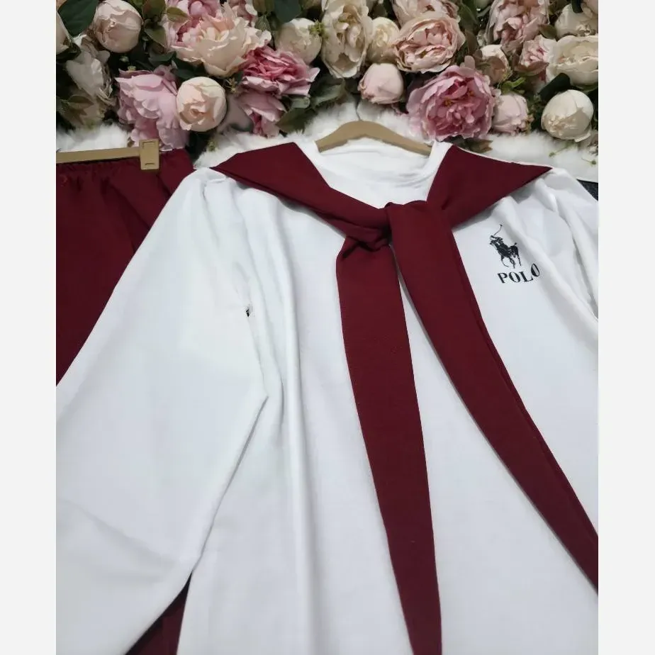 ست شالدار polo گلکسی نخ پنبه فری سایز 38 تا 48