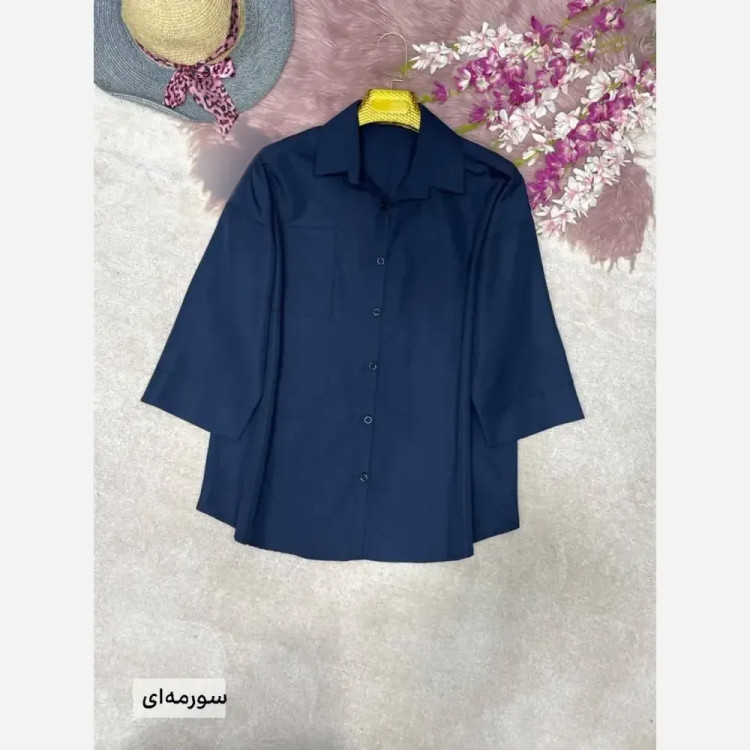 شومیز تک جیب ترمه پری درجه یک فری سایز 38 تا 48