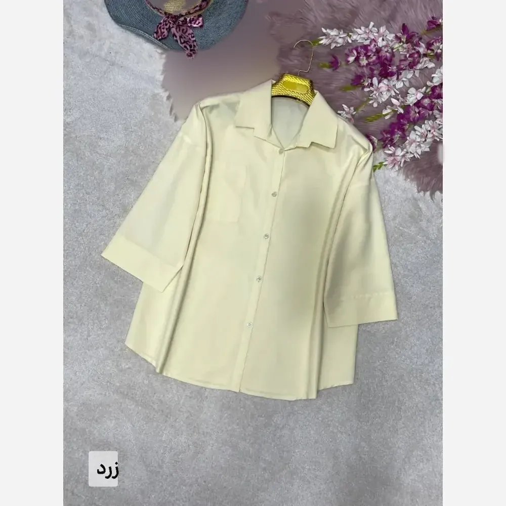 شومیز تک جیب ترمه پری درجه یک فری سایز 38 تا 48