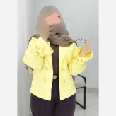کت وانیک السا وارداتی اعلا فری سایز 36 تا 46 رنگ بندی یشمی صورتی نقرابی زرد کره ای قد 60 دور سینه 108 قد آستین 66 دور بازو 42 جلو باز دکمه نما