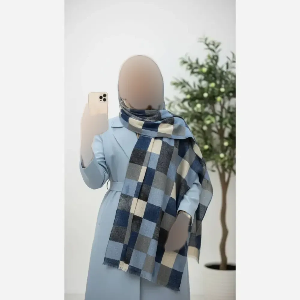 شال ماه تاج کریشه سافت برشکا ابعاد 195x58 فری سایز