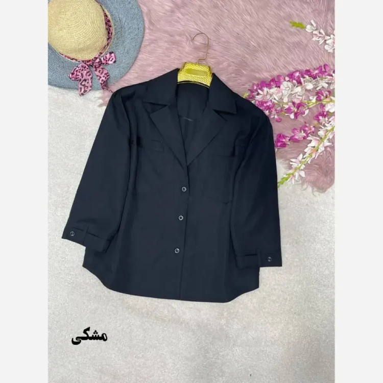 شومیز آستین فلشی پناه زنانه جنس پری ایرانی سایز فری 38 تا 46 در رنگ های مشکی، شکلاتی، سورمهای، صورتی، زرد و آبی