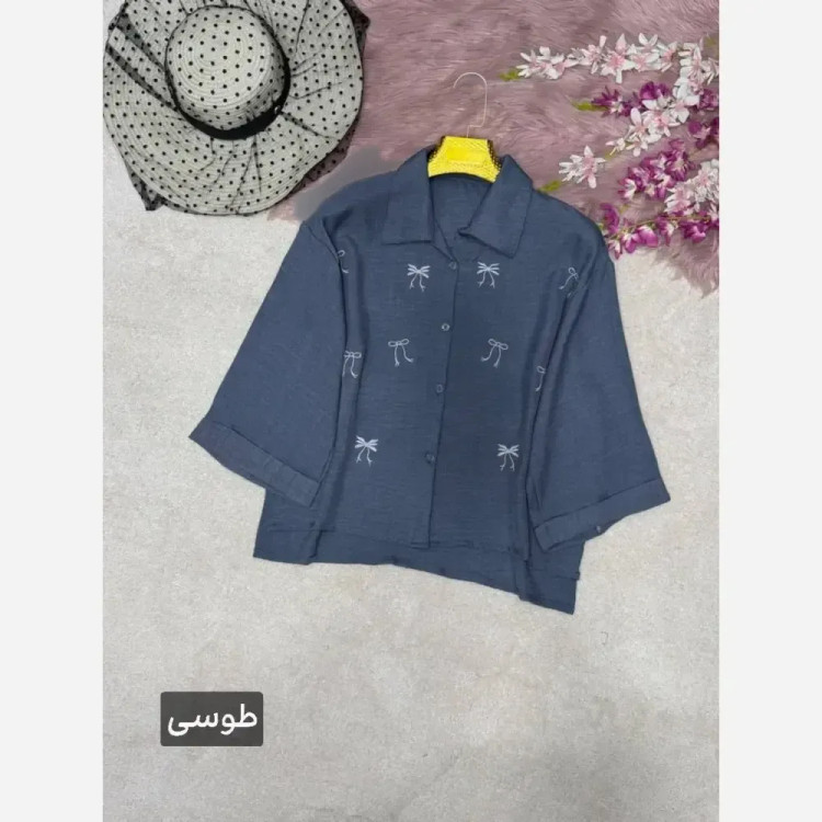 شومیز گلدوزی میرا شانتون زنانه فری سایز 38 تا 46