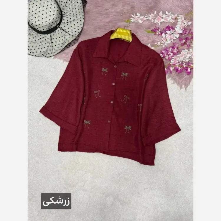 شومیز گلدوزی میرا شانتون زنانه فری سایز 38 تا 46