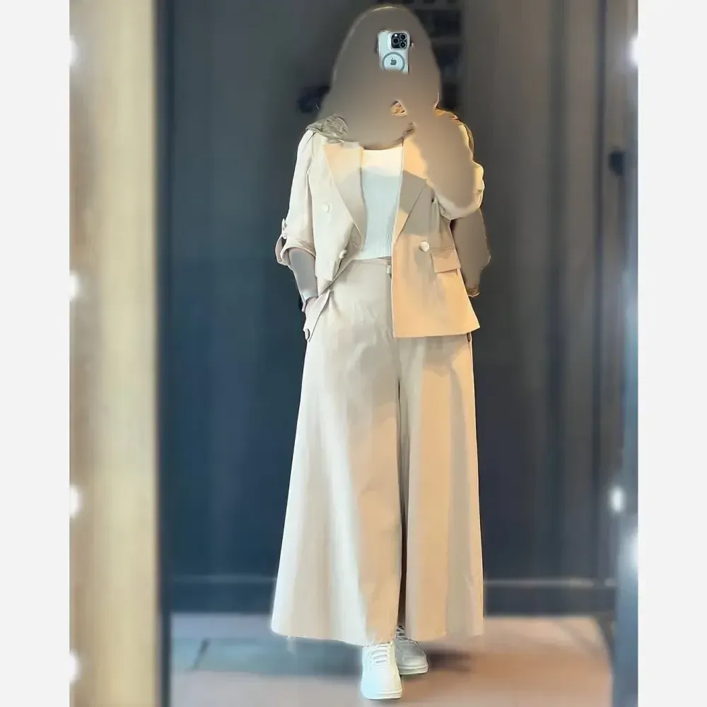 کت و شلوار لینن نچرال مدل نیکی