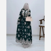 پیراهن ساحلی زنانه زنبق فلورنخ درجه یک فری سایز مشکی سورمه ای نسکافه ای کله غازی