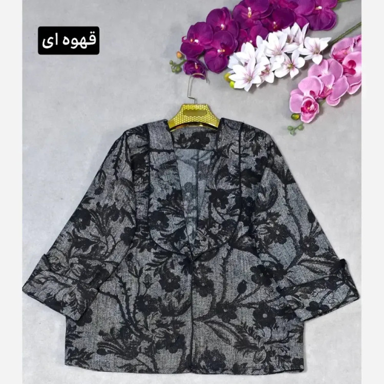 کت مجلسی زنانه مدل آنا جنس موهر درجه یک رنگ مشکی و قهوه ای فری سایز