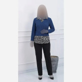 خرید تونیک زنانه ترکیبی الیزه و السا مدل شبنم رنگ بندی متنوع سایز 1 و 2