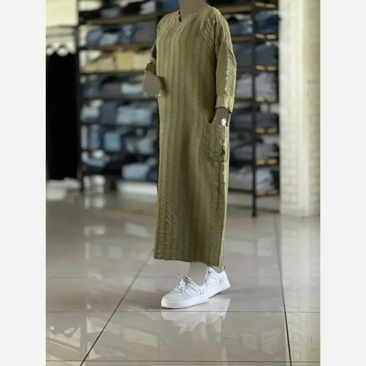 کفتان تبسم کوک دوزی اصل فری سایز 38 تا 46 کرم روشن و تیره