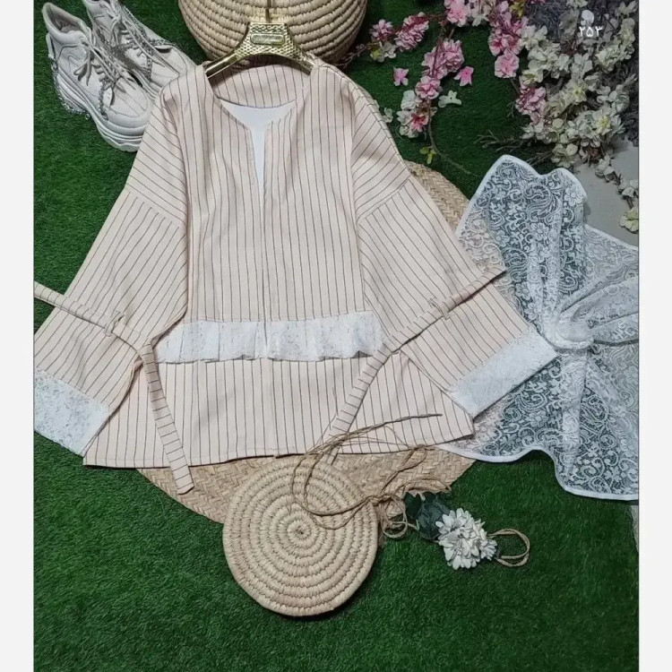 کت آدرینا سایزبزرگ جنس مازراتی اعلا رنگ بندی نسکافه ای سبربنتون سایز 38 تا 50 فری قواره دار دورسینه 142 قد 71