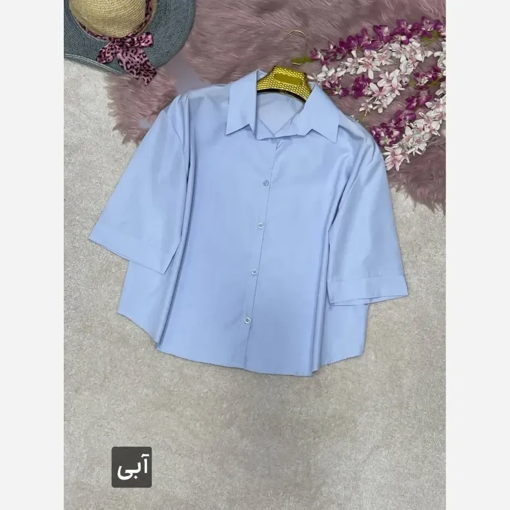 شومیز پاستیلی وانیا فری سایز 38 تا 48 جنس پری خنک و سبک
