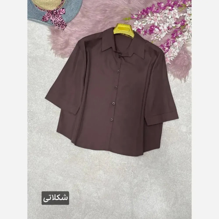 شومیز پاستیلی وانیا فری سایز 38 تا 48 جنس پری خنک و سبک