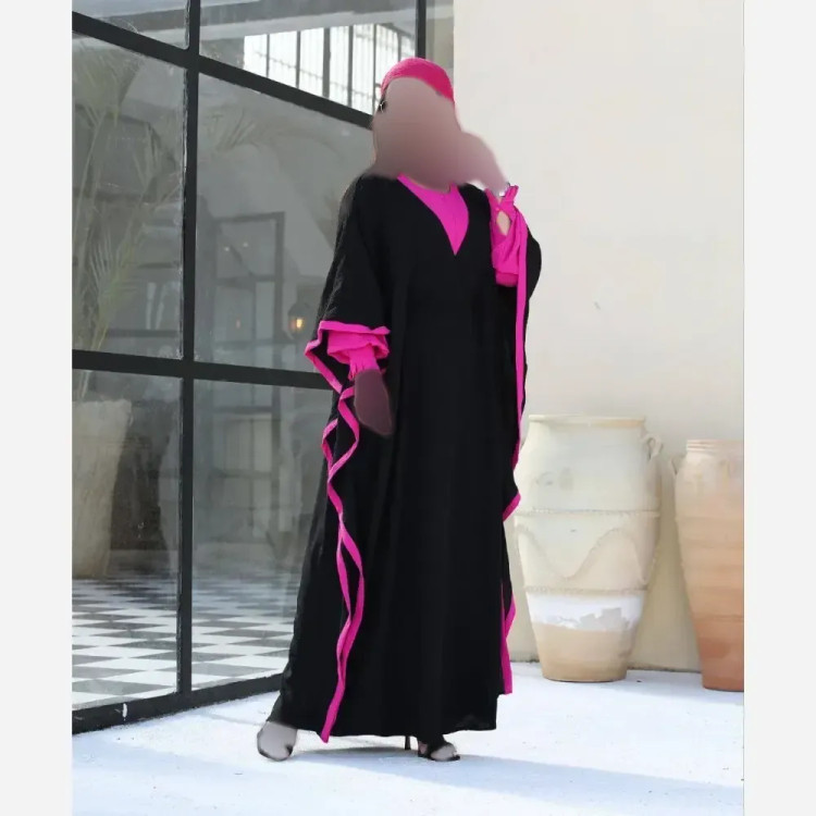عبا طرح دیبا جنس ابروبادی زیپدار فری سایز