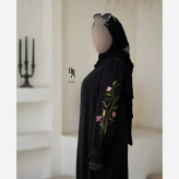 عبا فرشته مشکی الیزه درجه یک تنخور عالی شیک کیفیت تضمینی قد 135 مناسب سایز 38 تا 52