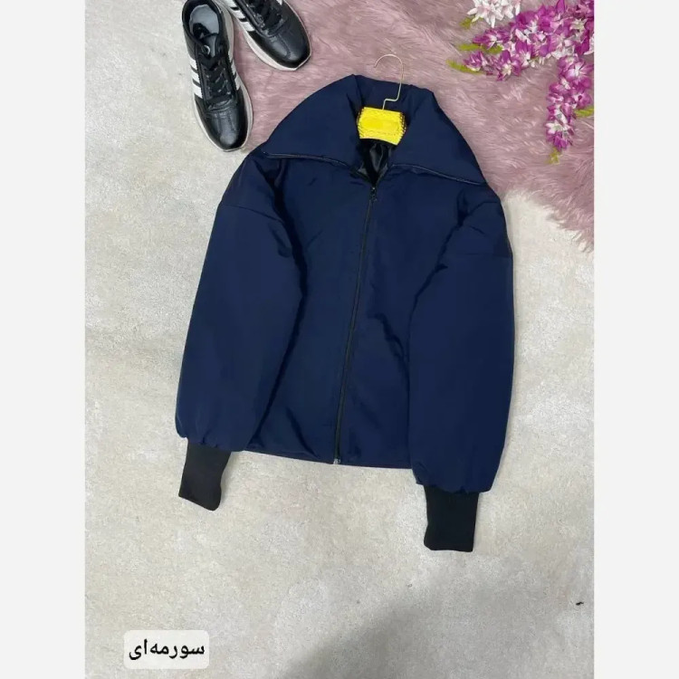 کاپشن کتان شارلوت آستر پشم شیشه سرمه ای فری سایز