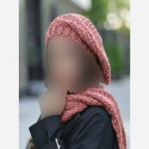 ست شال و کلاه بافت زنانه آرکان