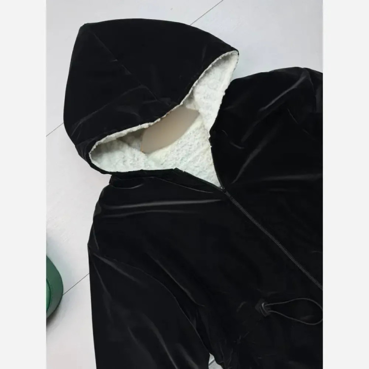 کاپشن لیوسا سیلیکونی داخل ببعی کلاهدار رنگ مشکی سایز فری 38 تا 46