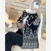کت زنانه پنلی بافت پشت پرشیا مشکی فری سایز