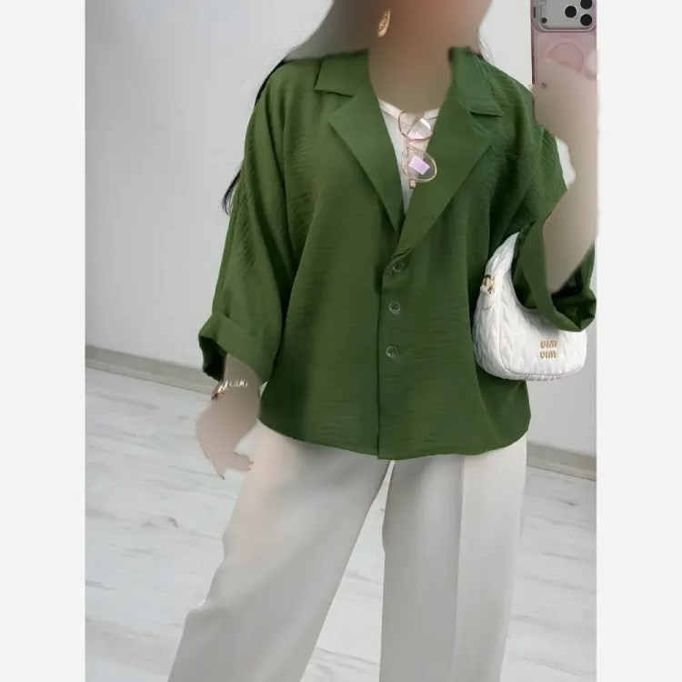 شومیز شانتون زنانه مدل کمند فری سایز
