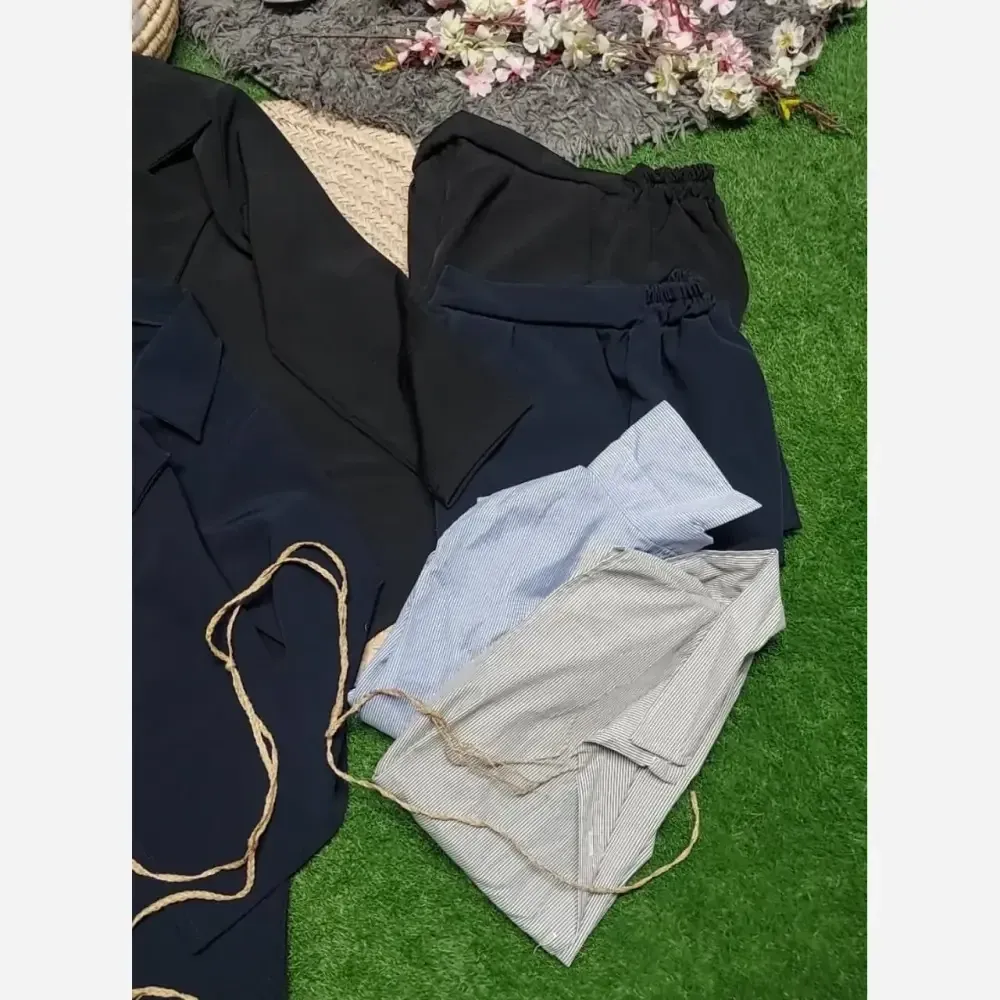 سه تیکه پاییزه زنانه نوشین جنس سوپر کجراه اعلا رنگ مشکی و سرمه ای سایز 38 تا 46