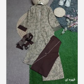 کت و اورال لینن نچرال آپامه با دو جیب کاربردی و دوخت مزونی در رنگهای کرم روشن، قهوهای تیره و سرمهای تیره، سایز فری 38 تا 46