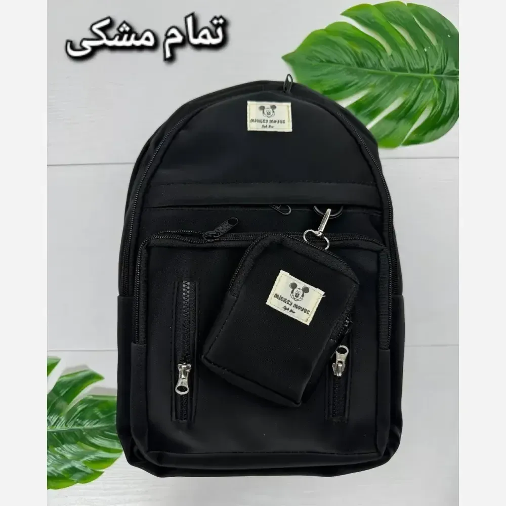 کوله پشتی زرین دیبا ضد آب 3 زیپ و جای قمقمه