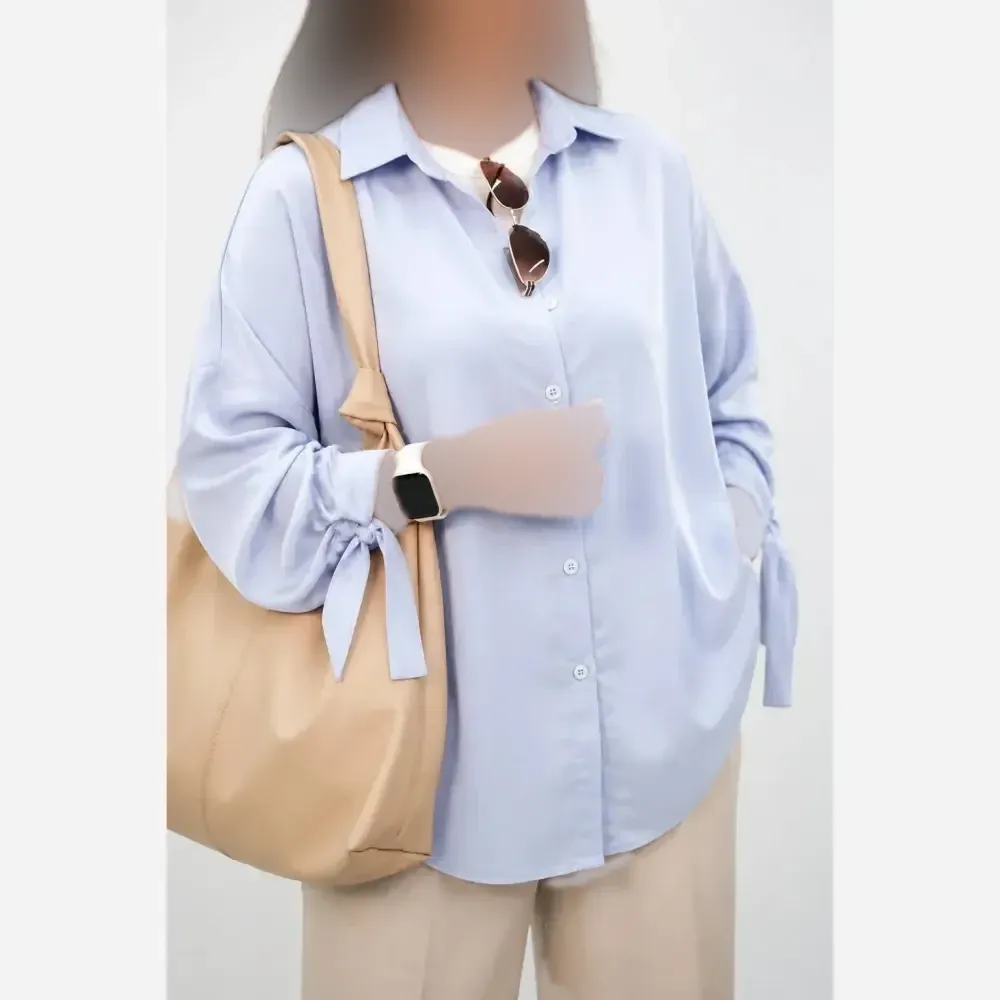 شومیز گره ای نیکی پری درجه یک فری سایز 38 تا 48