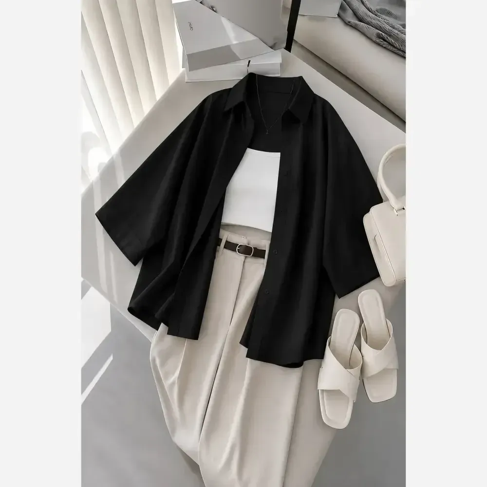 شومیز گره ای نیکی پری درجه یک فری سایز 38 تا 48