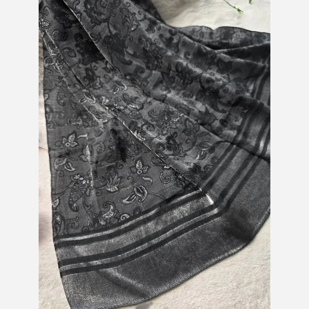 شال ژاکارد دورو شیشه ای ضخیم مجلسی ابعاد 68 در 187 سانتیمتر