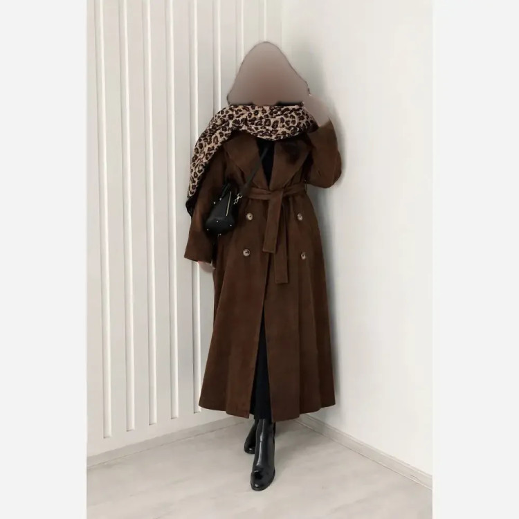 پالتو سوییت زنانه مدل سارا رنگ شکلاتی سایز 38 تا 48
