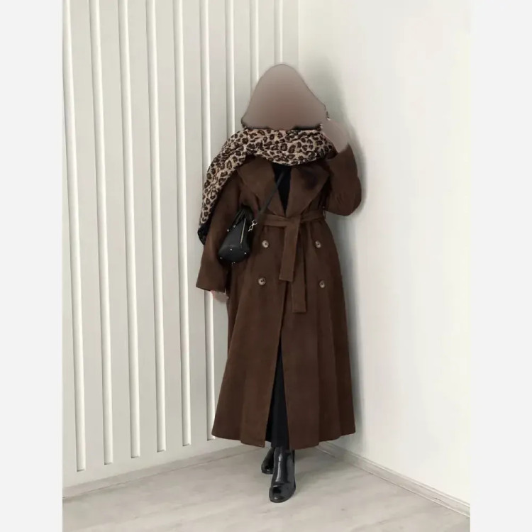 پالتو سوییت زنانه مدل سارا رنگ شکلاتی سایز 38 تا 48