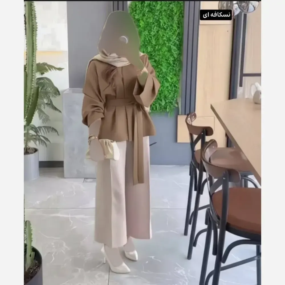 ست مانتو و شلوار سوپرمازراتی دوخت مزونی فری سایز