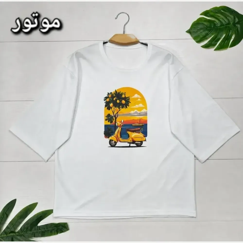 تیشرت هاوایی پنبه گلکسی فری سایز قد 70 سانت دور سینه 112 سانت آستین 45 سانت
