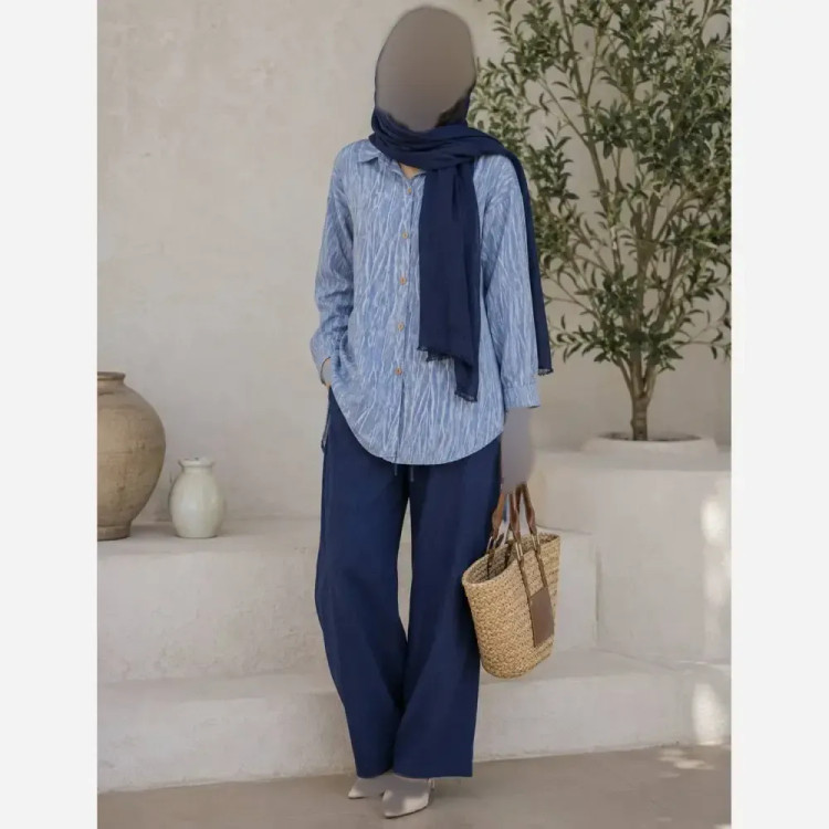 ست شومیز و شلوار زنانه جنس لاریس درجه یک بهار و تابستانه