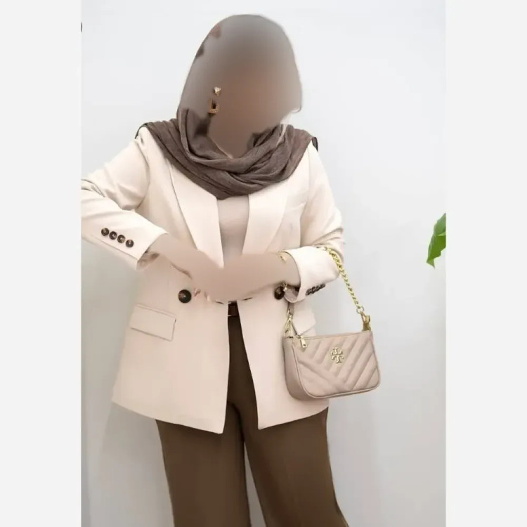 دامن بلند زنانه لنین درجه یک رنگ قهوه ای سایز 38 تا 46