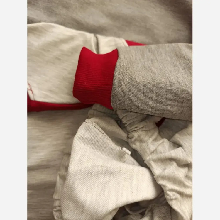 ست بلوز و شلوار بچگانه ملانژ و دورس پنبه لاکرا مدل نیکان سایز 60 و 65
