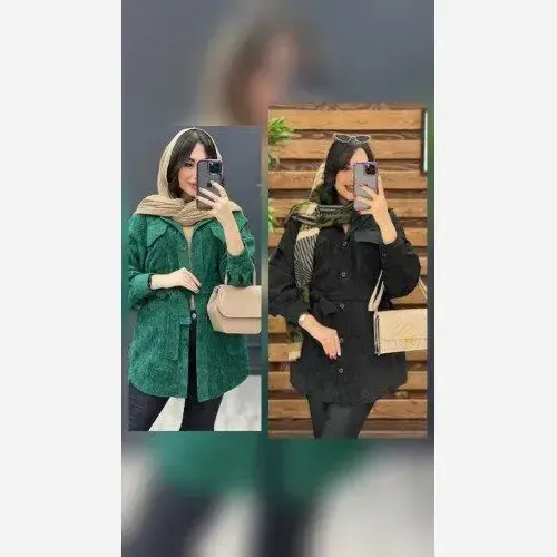مانتو کبریتی زنانه مدل افسانه ریز درجه یک جیب دار با کمربند سایز 1 و 2
