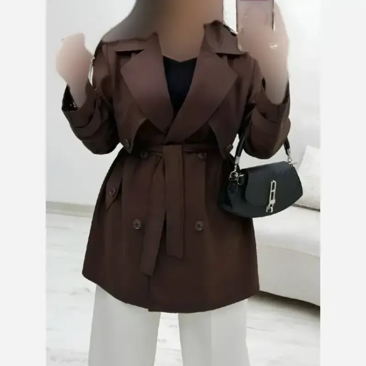 ترنچ کت گلسا جنس کتان استانبولی کجراه فری سایز 38 تا 46