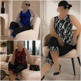 تاپ و شلوارک زنانه مدل آدیش جنس ویسکوز الیزه کش سایز فری 38 تا 48