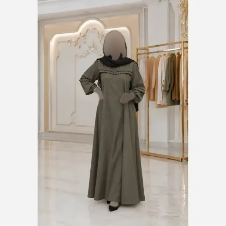 پیراهن بلند مخمل کبریتی ریز زنانه فری سایز تا 48 با کمربند و خرجکار کریستال مشکی