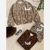 سویشرت بامبر کتان پلنگی گرم بالا سایز 38 تا 46