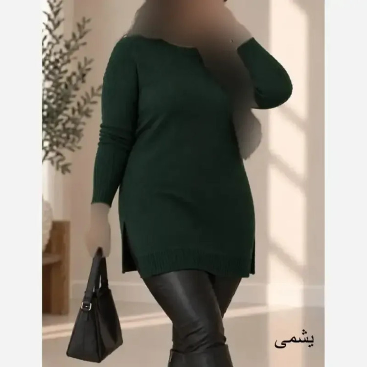 تونیک بافت زنانه نخ ترک آکرلیک ضد حساسیت سایز 38 تا 48