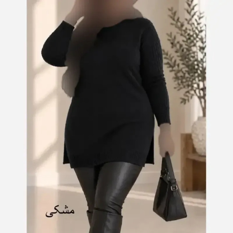 تونیک بافت زنانه نخ ترک آکرلیک ضد حساسیت سایز 38 تا 48