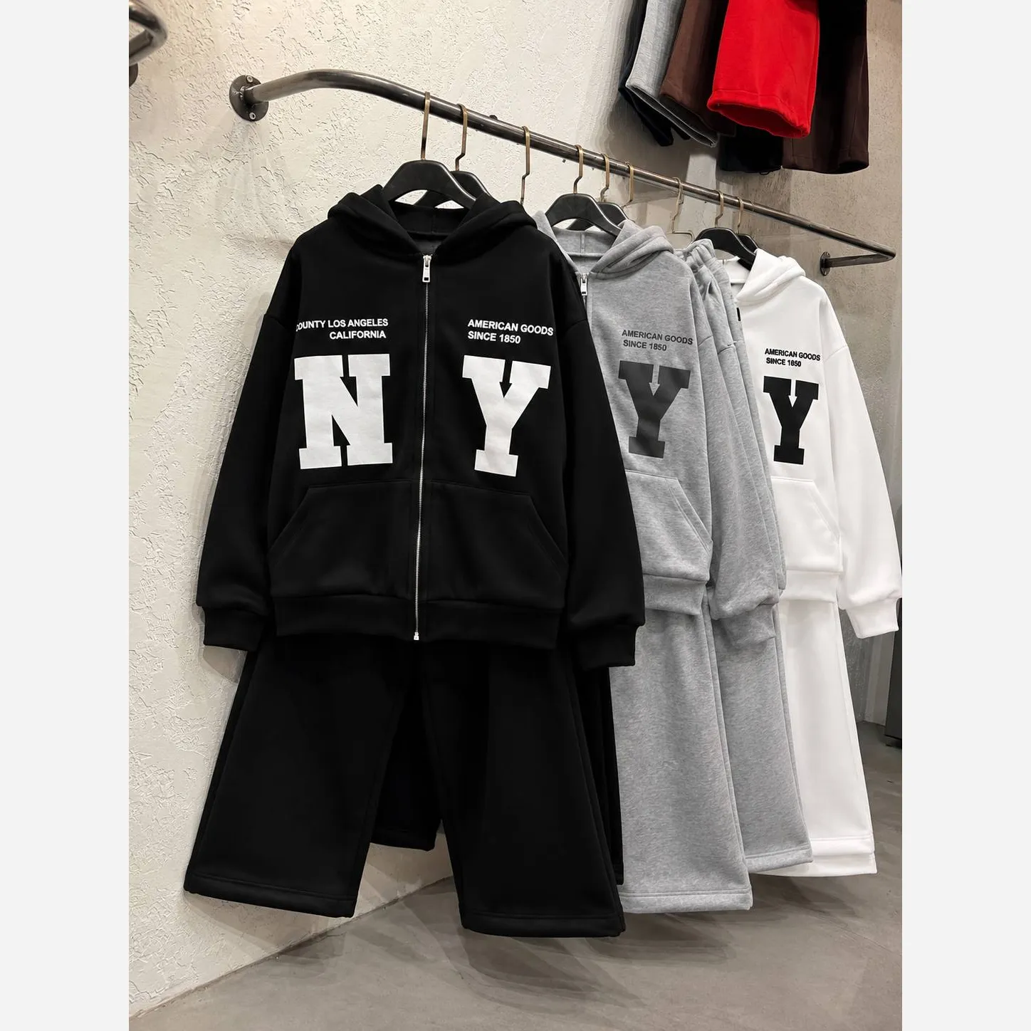 سویشرت شلوار NY دورس داخل کرکی فری سایز ترند